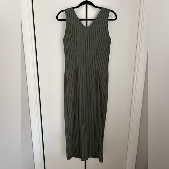 Vintage PJLA Black and Grey Striped Dresss - Picture 7 of 9